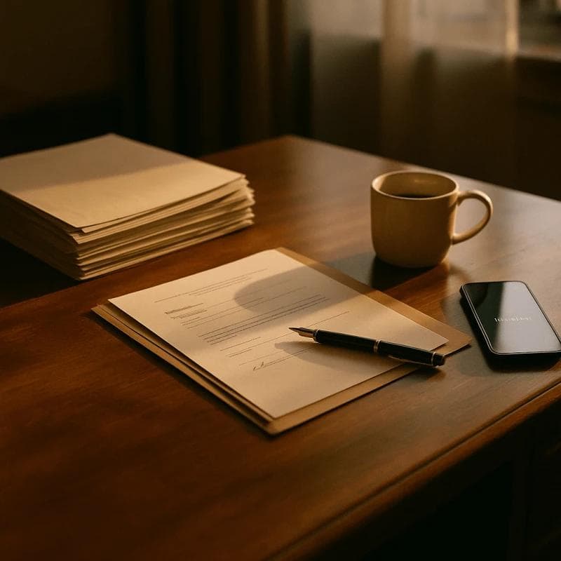 Legal documents and contract papers on a lawyer’s desk symbolizing a failed settlement after pre-settlement funding